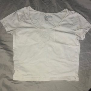 Charlotte Russe White Tee Crop top